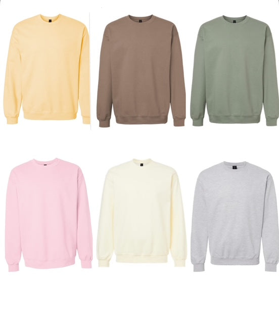 Embroidered Long Sleeve Crewneck Sweatshirt (Merry Christmas)