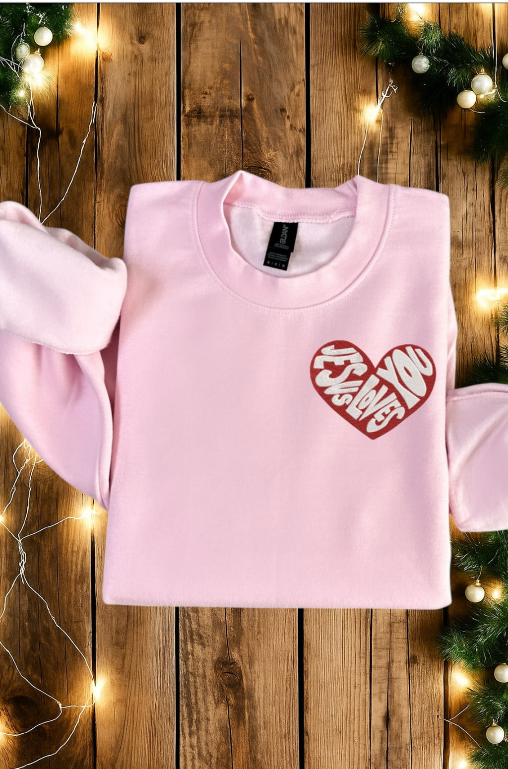 Jesus Loves You Heart Sweatshirt – Christian Gift