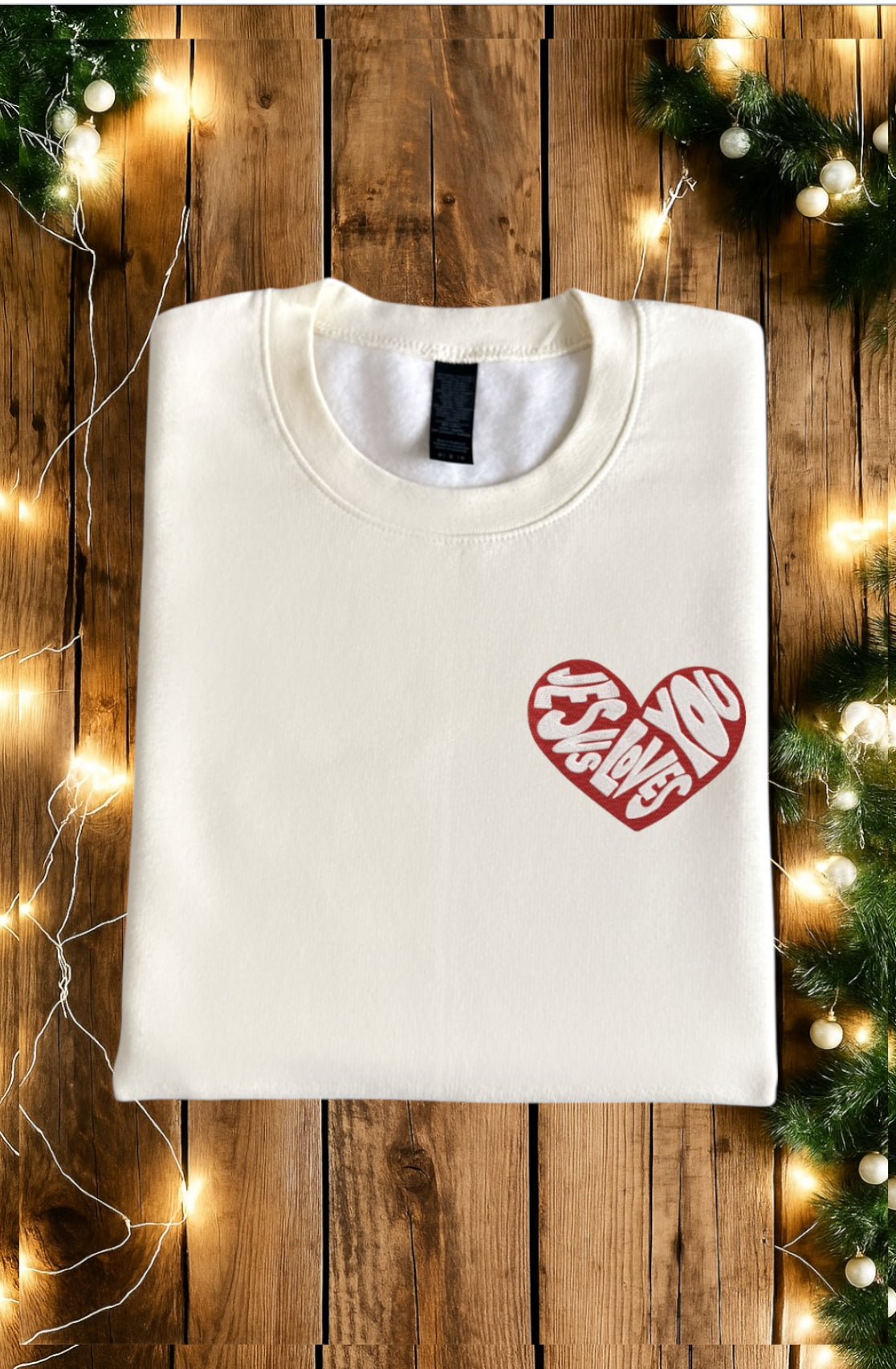 Jesus Loves You Heart Sweatshirt – Christian Gift
