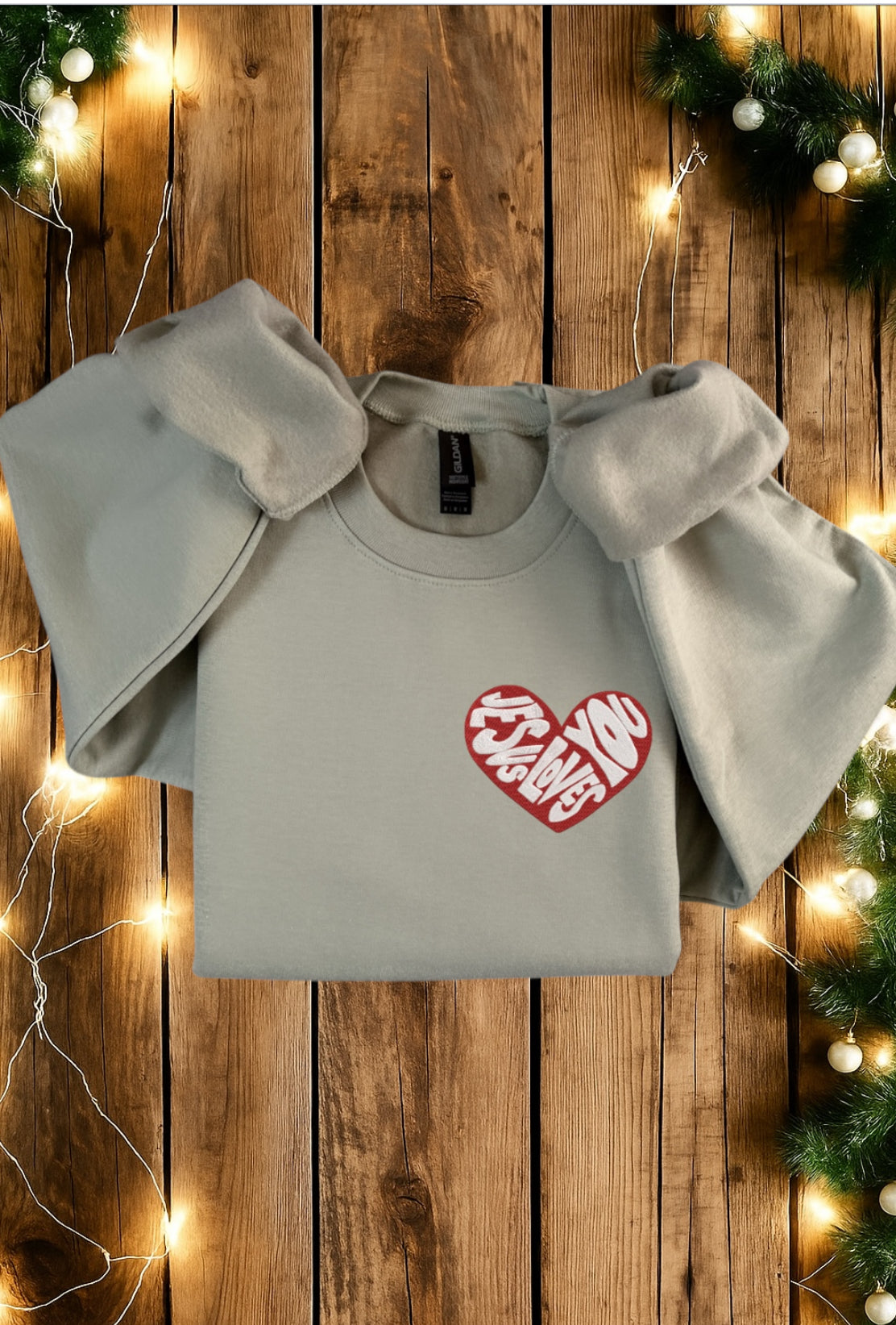 Jesus Loves You Heart Sweatshirt – Christian Gift