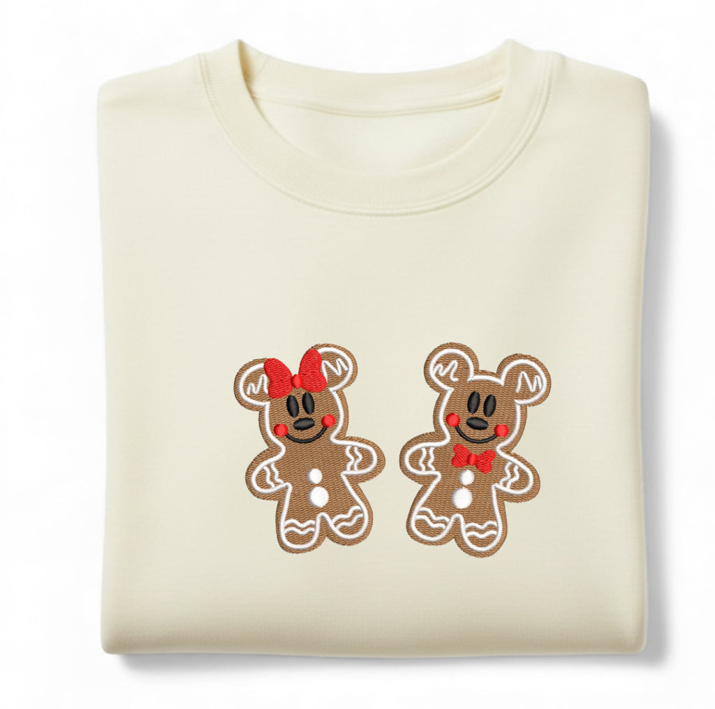 Embroidered Gingerbread Cookies Sweatshirt – Cute Christmas Sweater