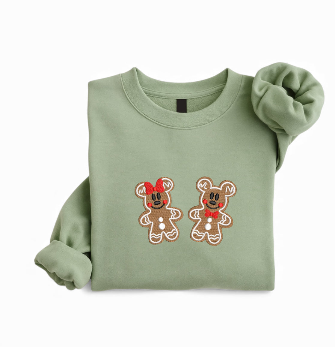 Embroidered Gingerbread Cookies Sweatshirt – Cute Christmas Sweater