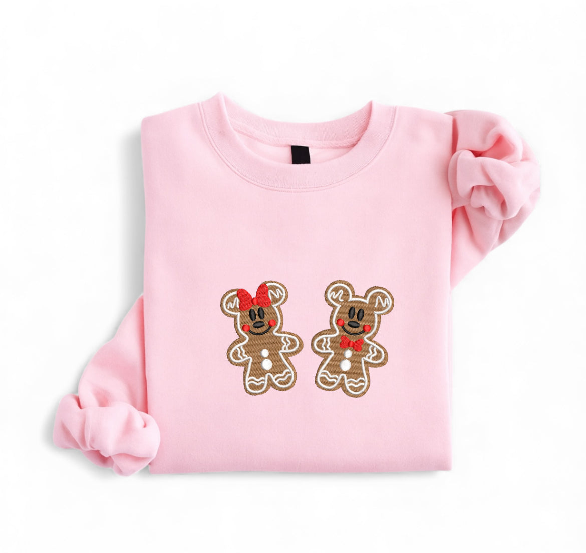 Embroidered Gingerbread Cookies Sweatshirt – Cute Christmas Sweater