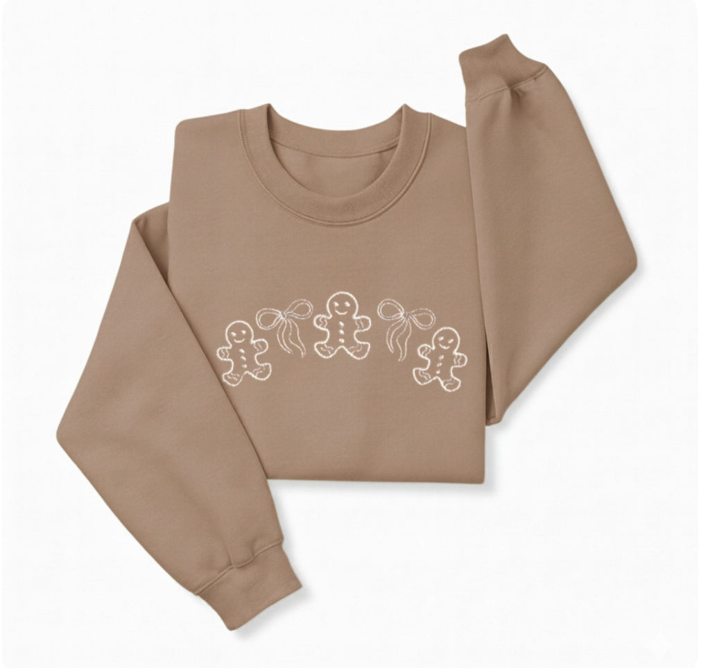 Embroidered Gingerbread Cookies Sweatshirt