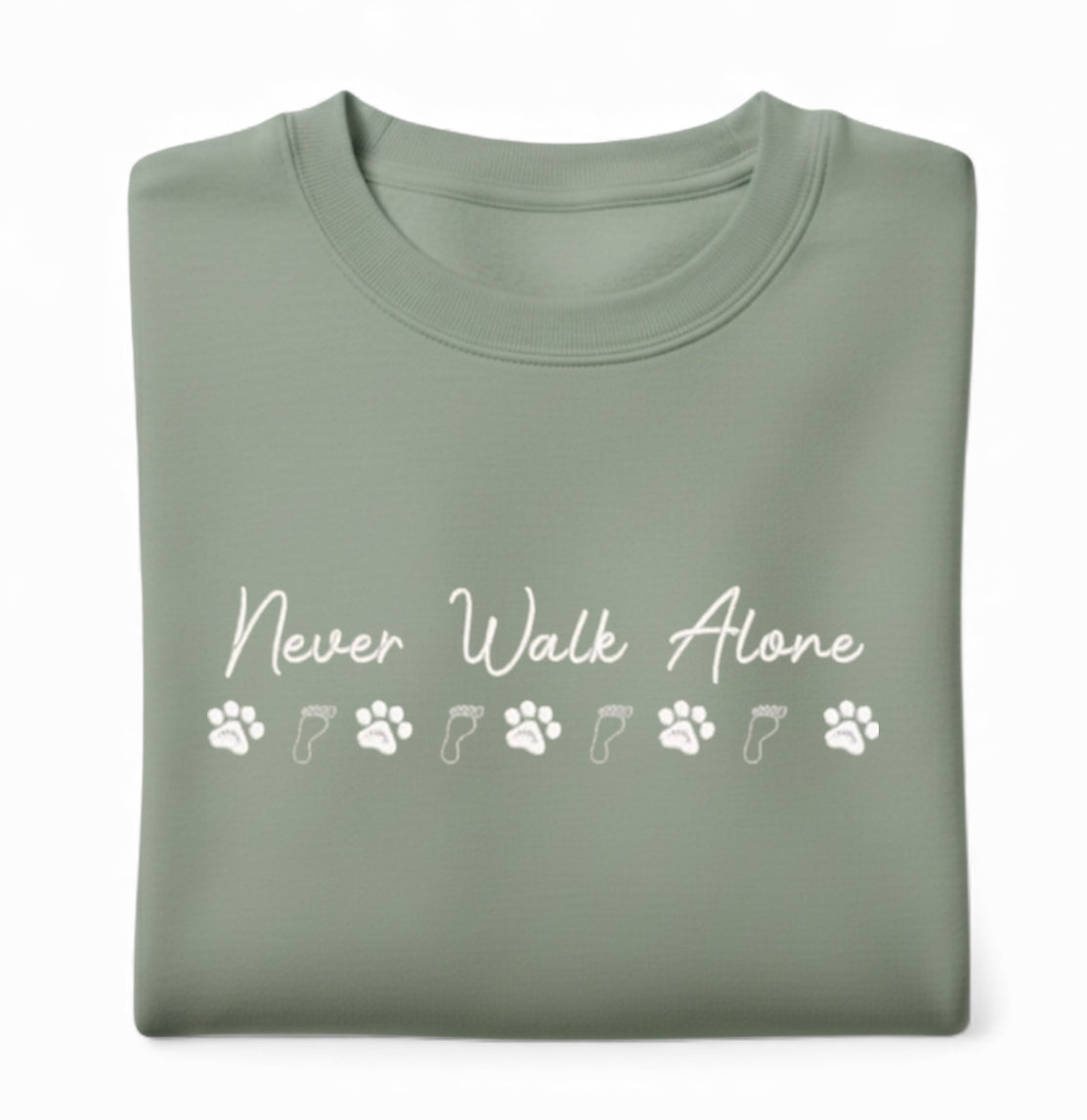 Embroidered Never Walk Alone Sweatshirt – Pet Lover Gift
