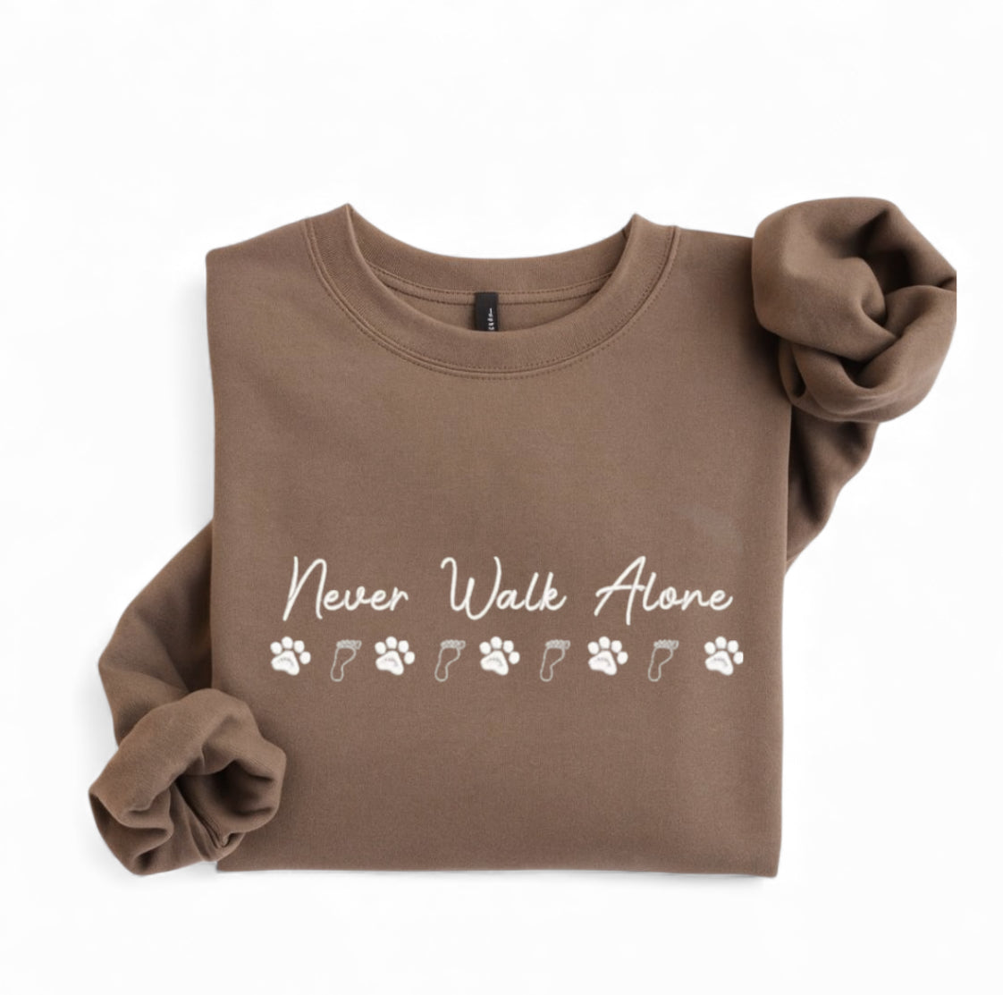 Embroidered Never Walk Alone Sweatshirt – Pet Lover Gift