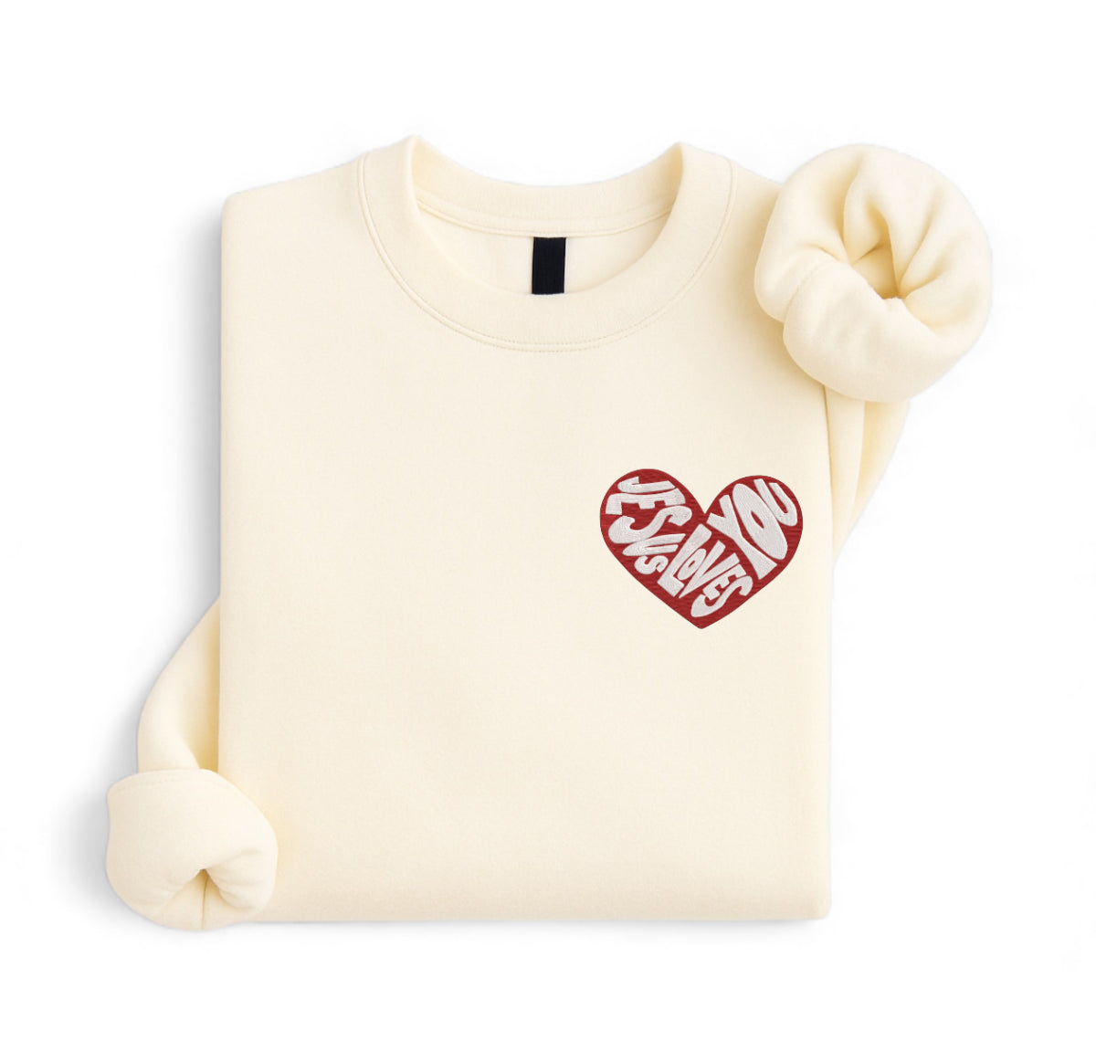 Embroidered Jesus Christmas Tree Sweatshirt – Faith Gift