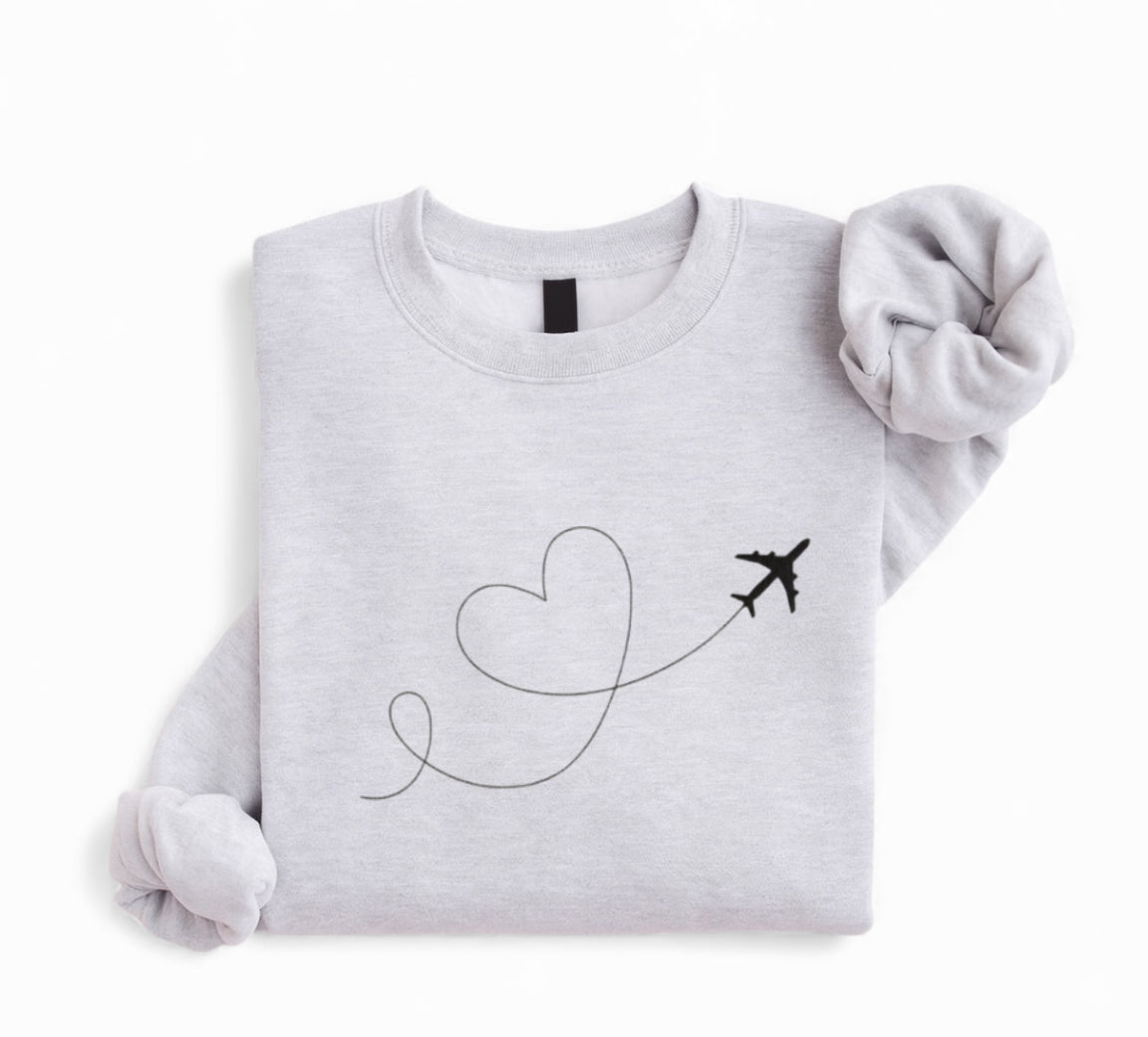 Embroidered Pilot or Aviation Enthusiast Shirt, Travel Lover Crewneck