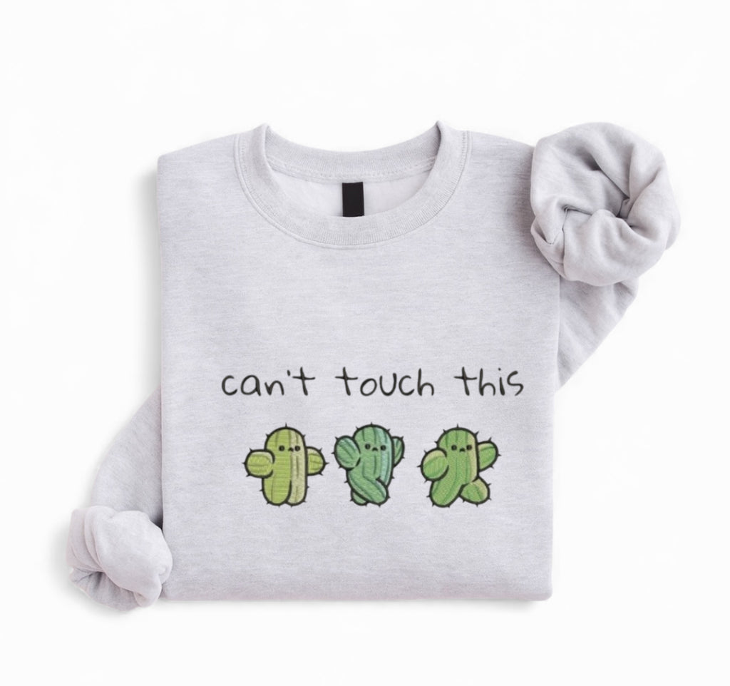 Embroidered Cute Cactus Crewneck – Funny Plant Lover Gift