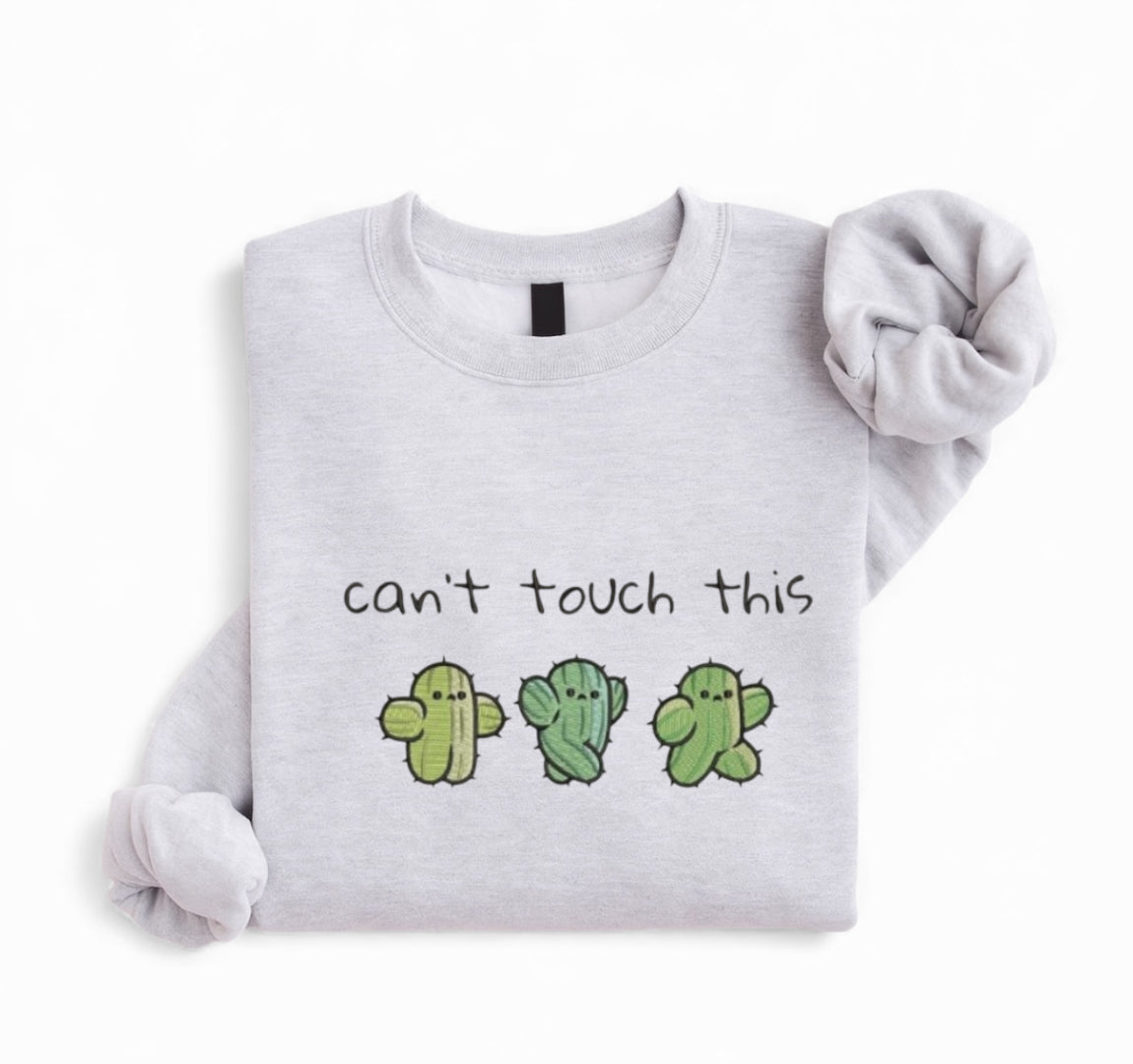 Embroidered Cute Cactus Crewneck – Funny Plant Lover Gift