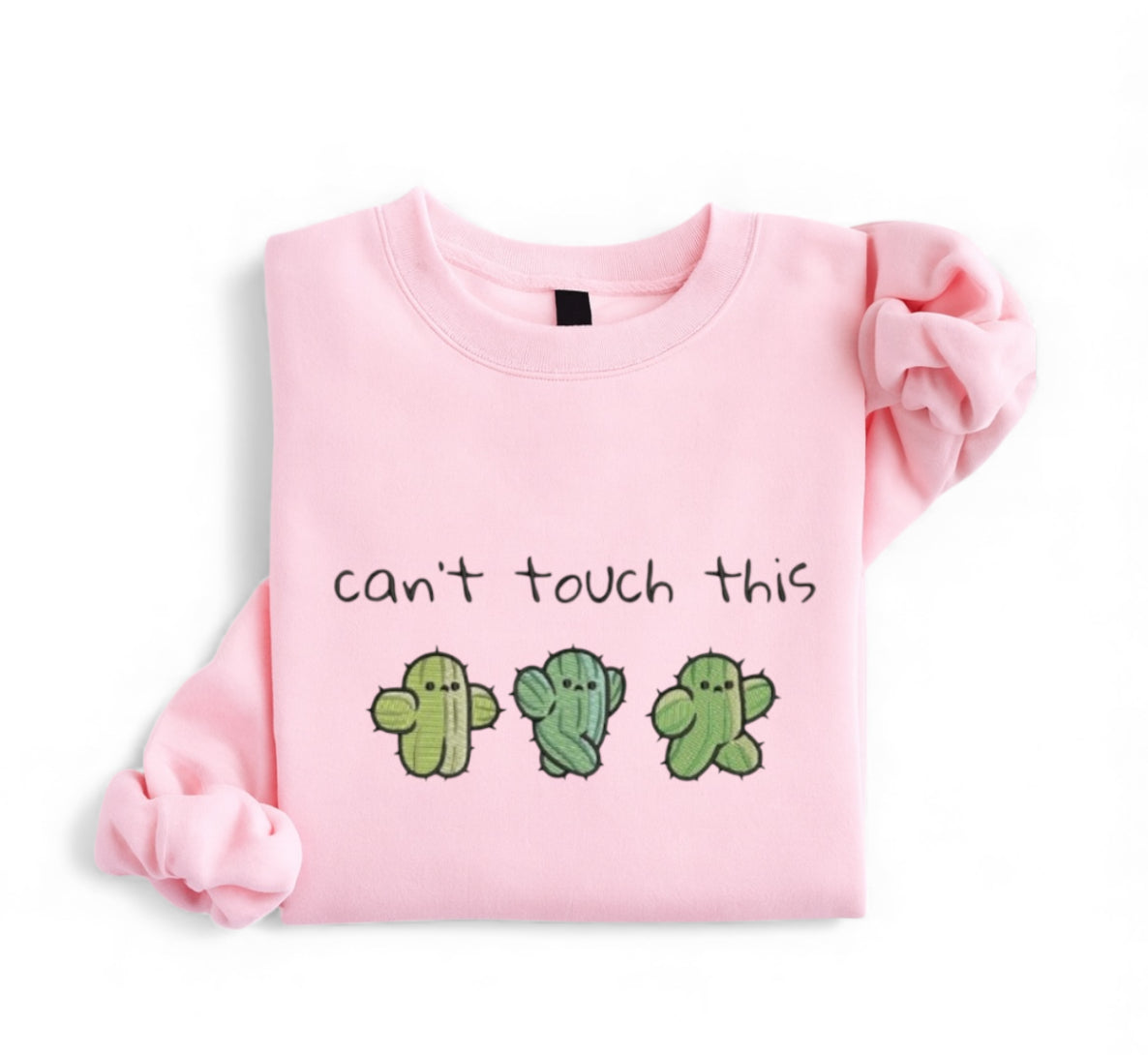 Embroidered Cute Cactus Crewneck – Funny Plant Lover Gift