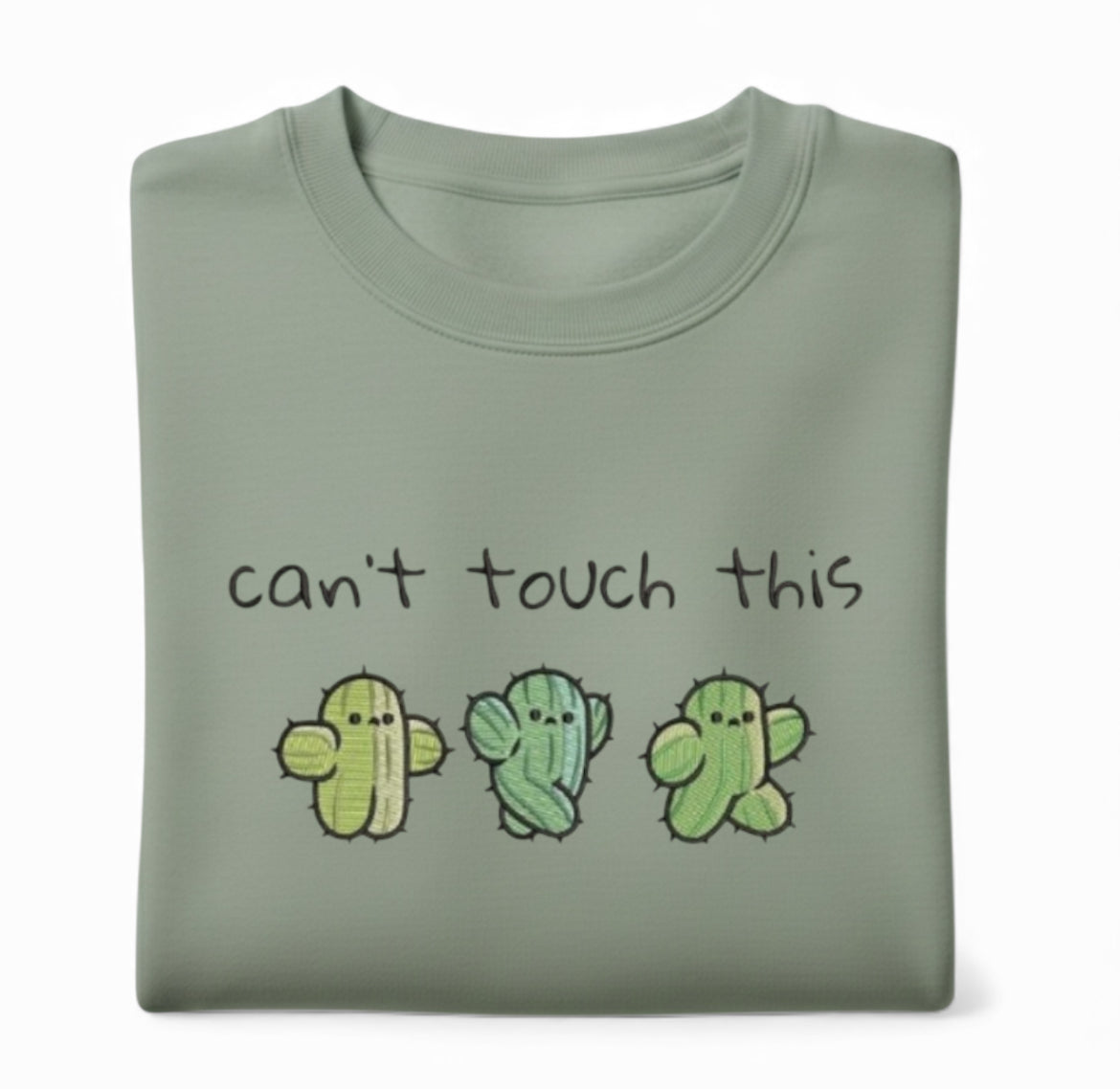 Embroidered Cute Cactus Crewneck – Funny Plant Lover Gift