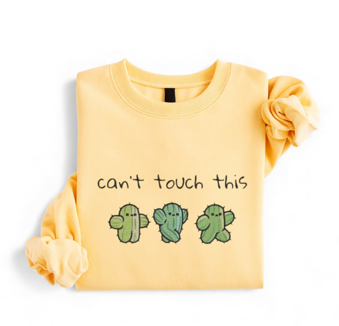 Embroidered Cute Cactus Crewneck – Funny Plant Lover Gift