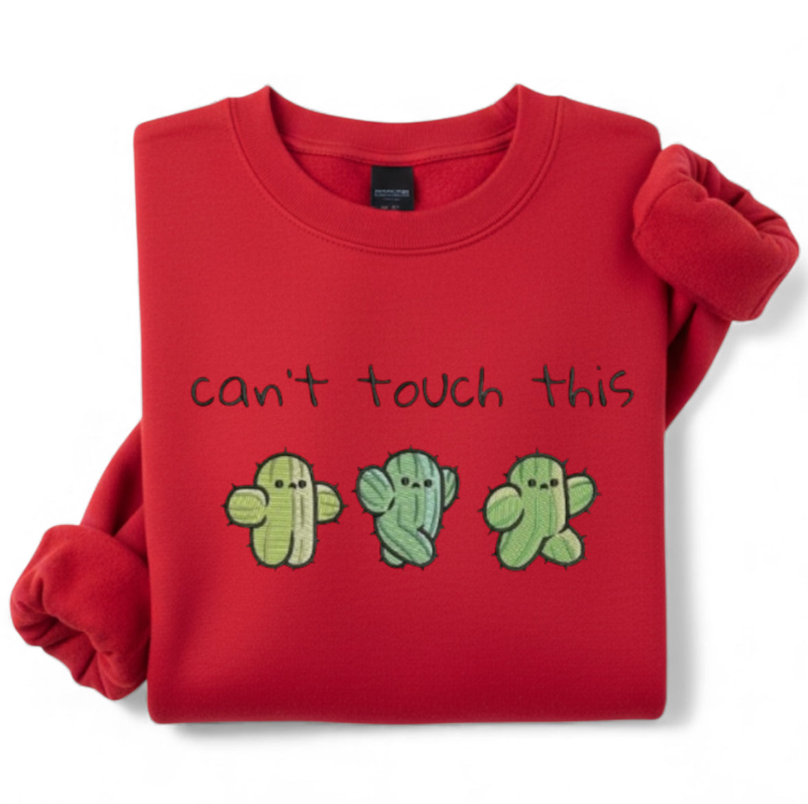 Embroidered Cute Cactus Crewneck – Funny Plant Lover Gift
