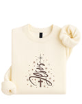 Embroidered Jesus Christmas Tree Sweatshirt, Christian Sweater, Faith Holiday Crewneck