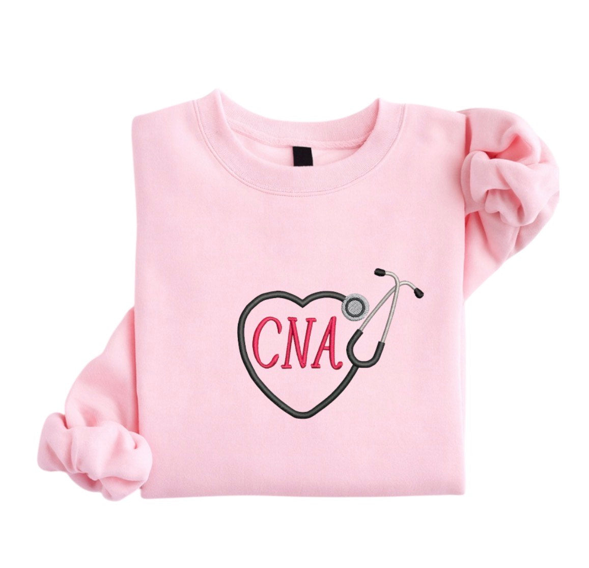 CNA Embroidered Sweatshirt – Certified Nursing Assistant Gift – Nurse Aide Crewneck – Healthcare Worker Sweatshirt