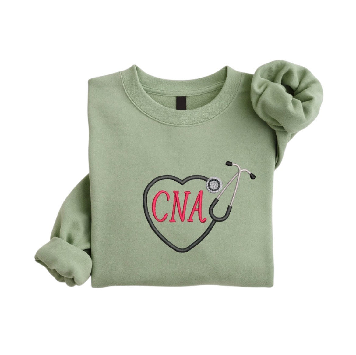 CNA Embroidered Sweatshirt – Certified Nursing Assistant Gift – Nurse Aide Crewneck – Healthcare Worker Sweatshirt