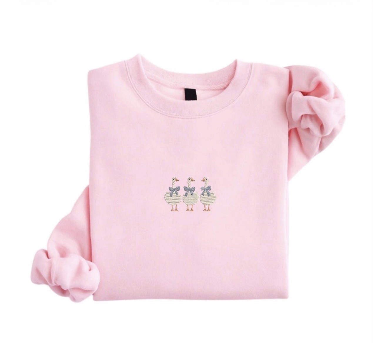 Embroidered Goose Sweatshirt, Farm Animal Lover Gift