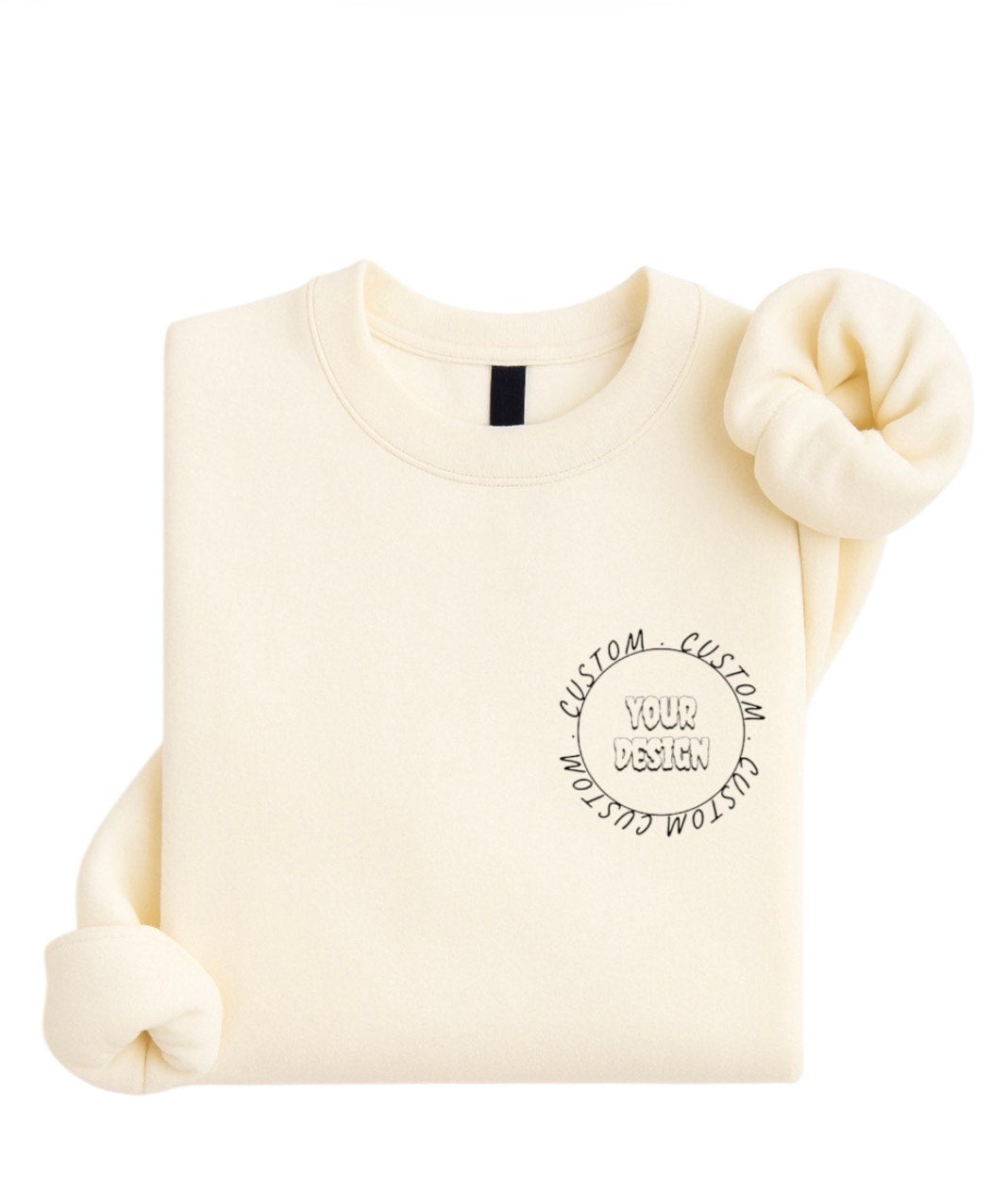 Custom Embroidered Sweatshirt | Personalized Logo Embroidery  Unisex Crewneck