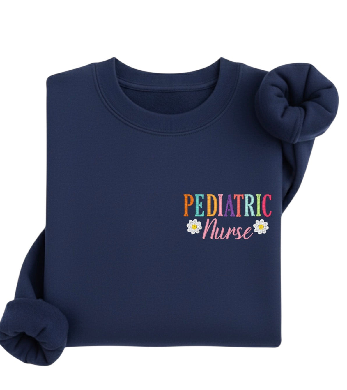 Embroidered PEDS Sweatshirt – Floral Pediatric Nurse Crewneck (Copy)