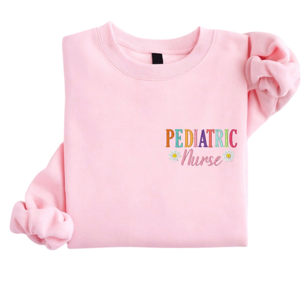 Embroidered PEDS Sweatshirt – Floral Pediatric Nurse Crewneck (Copy)