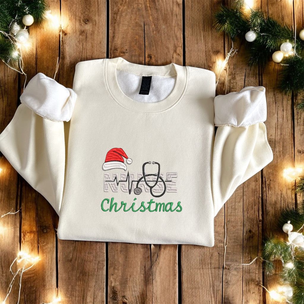 NURSE Heartbeat Stethoscope Christmas Sweatshirt