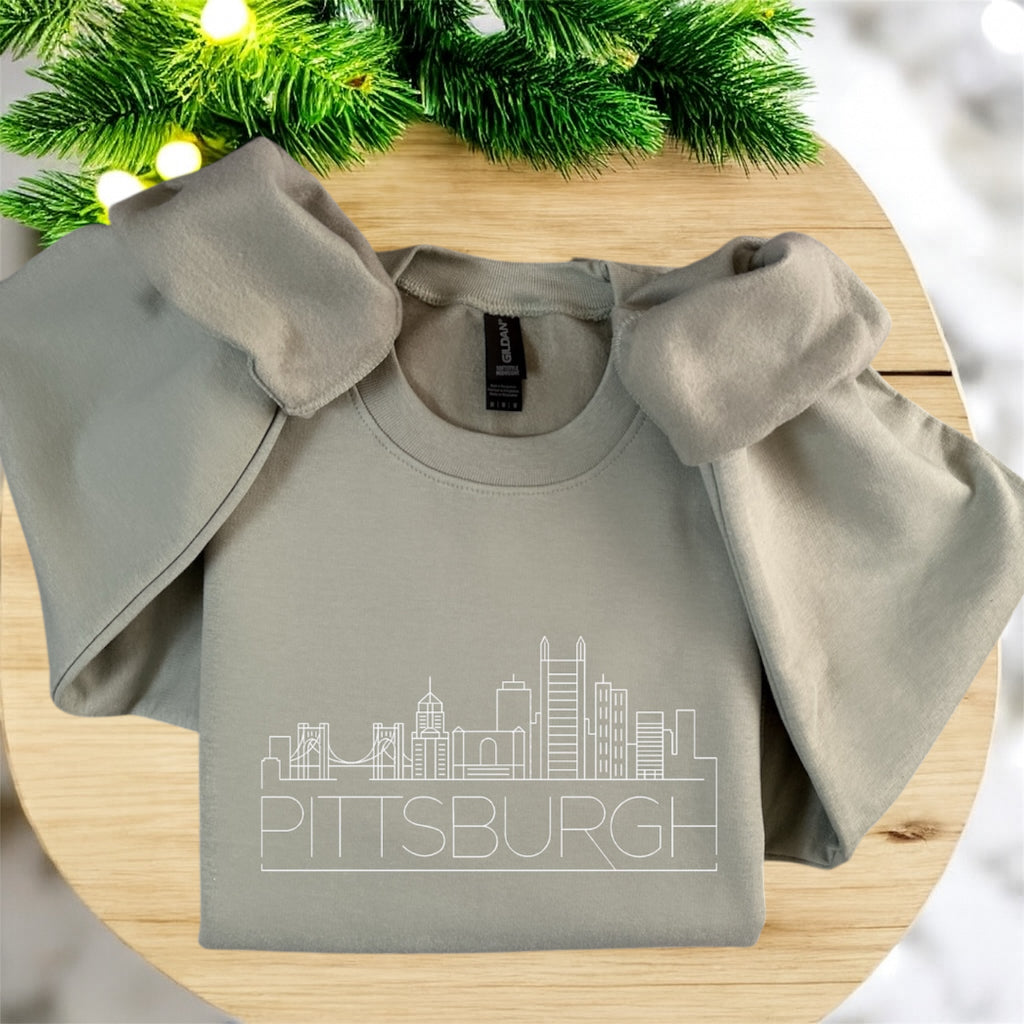Pittsburgh Skyline Line Art Sweatshirt