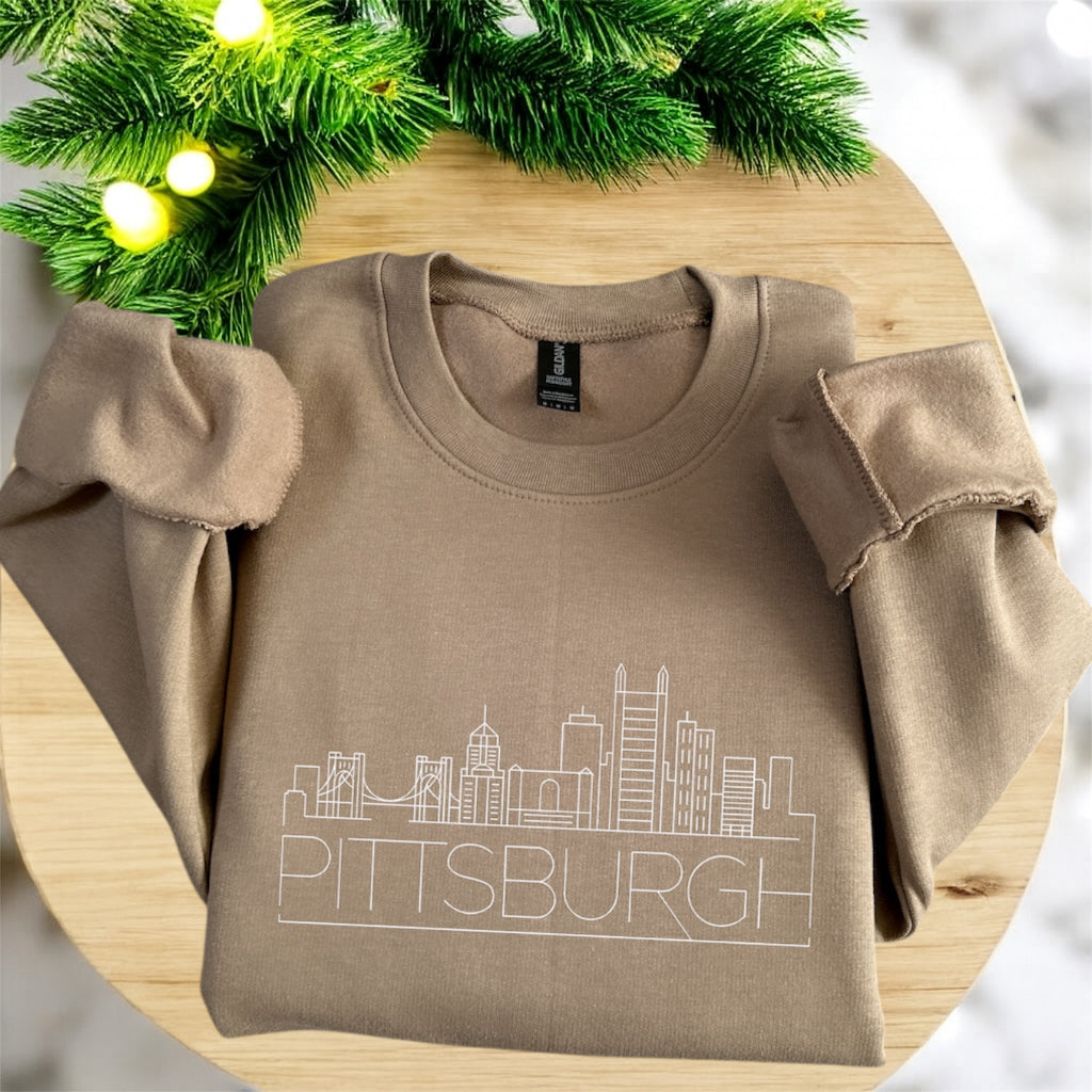 Pittsburgh Skyline Line Art Sweatshirt