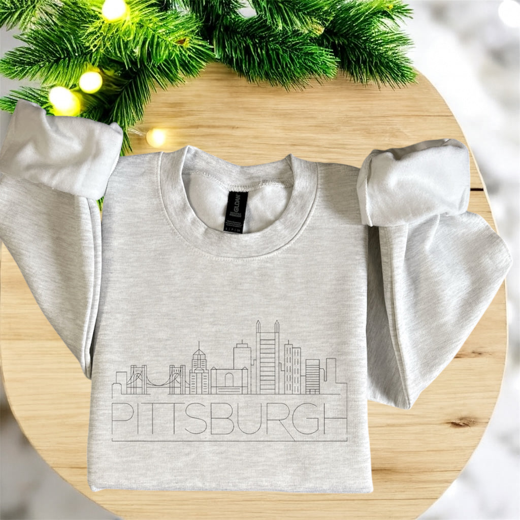 Pittsburgh Skyline Line Art Sweatshirt