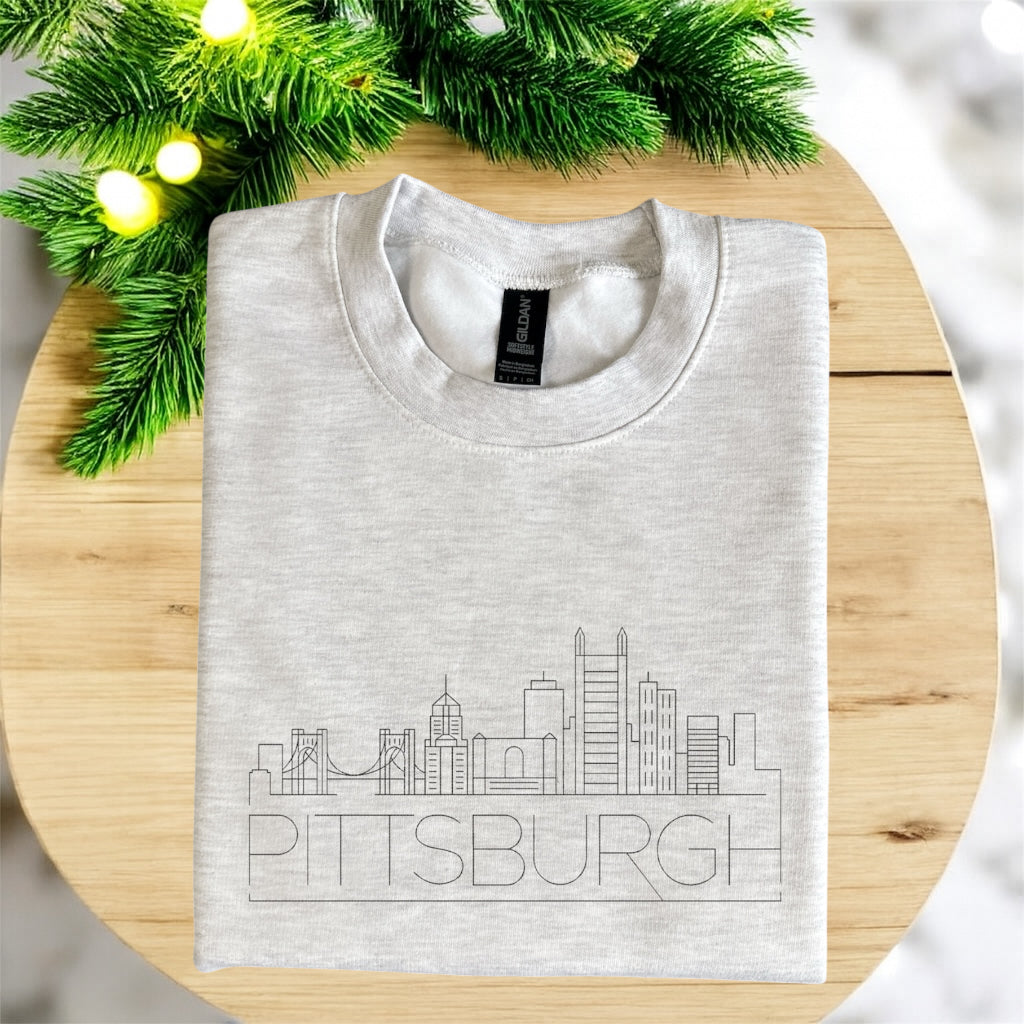 Pittsburgh Skyline Line Art Sweatshirt